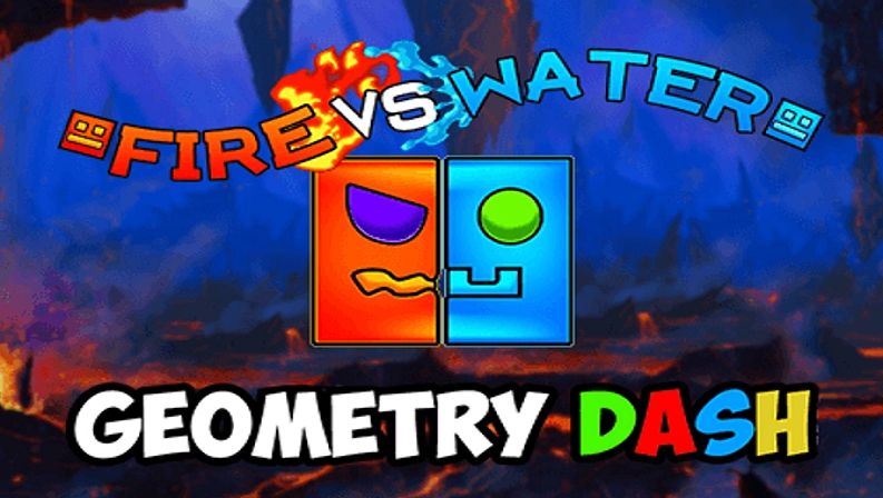 Fire And Water Geometry Dash - 4K City Illustrations for Desktop